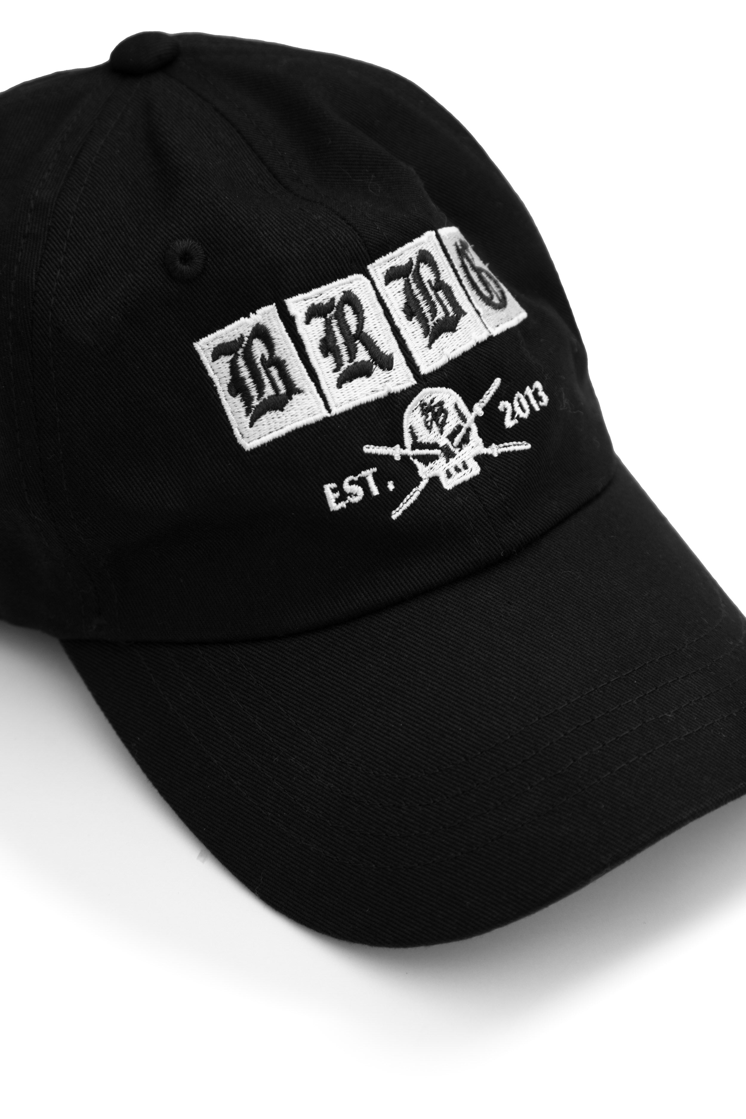 Block - Dad Hat (White Embroidery on Black)