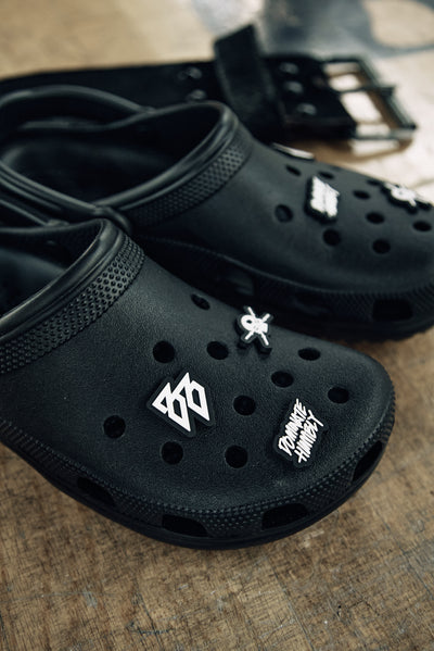 Dominate Humbly - Clog Charm (White/Black)
