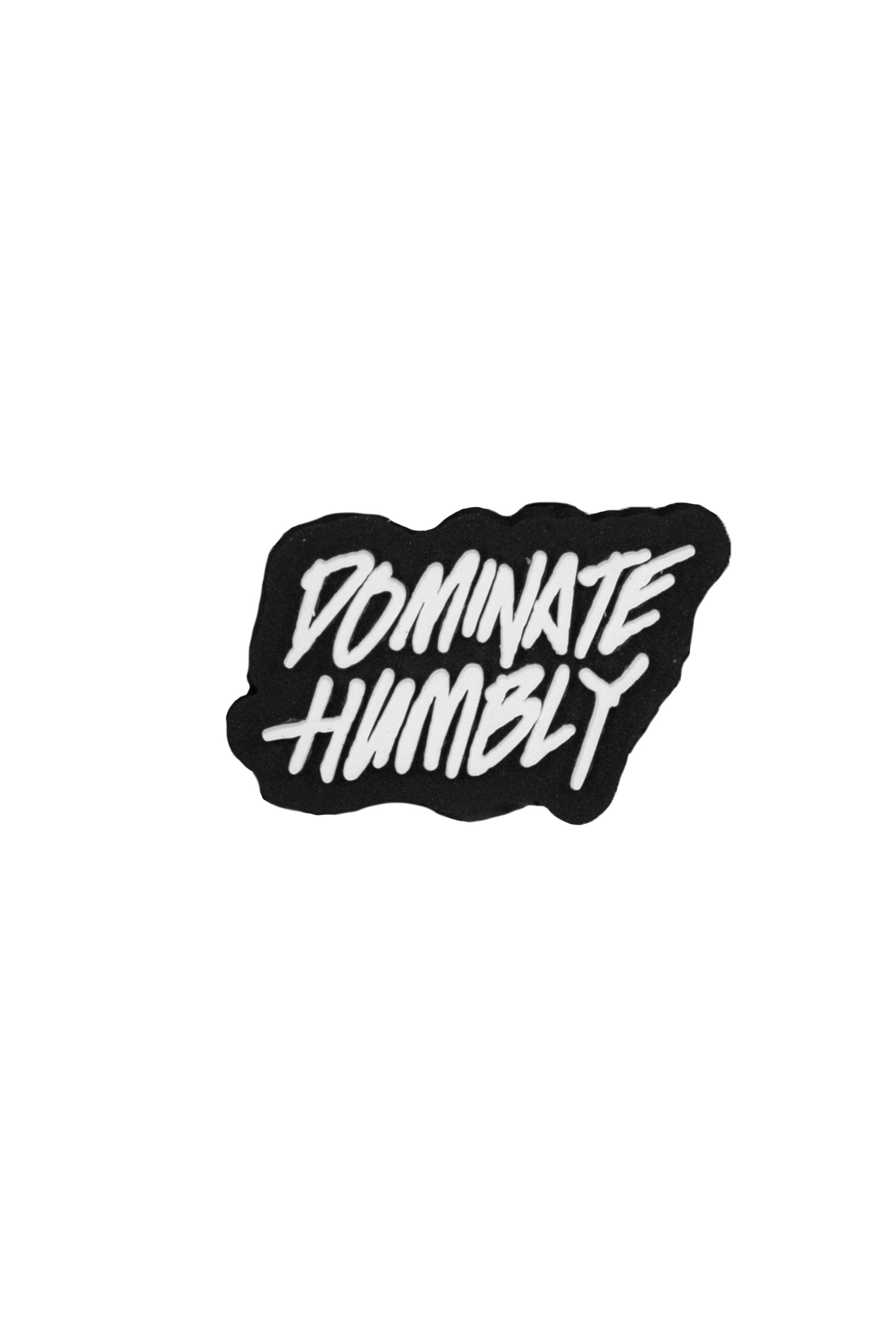 Dominate Humbly - Clog Charm (White/Black)