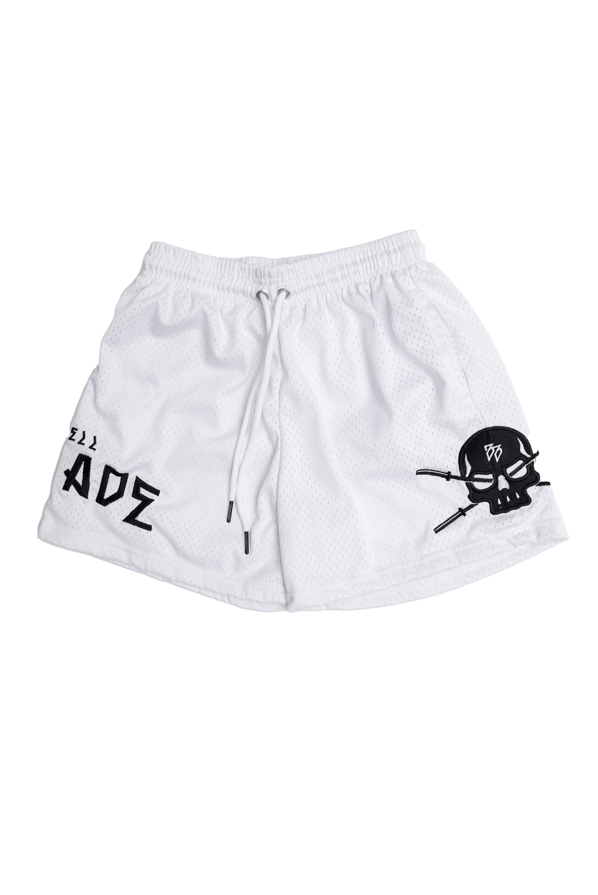 hule biord affald New Limits - Mesh Shorts (White) - Barbell Brigade