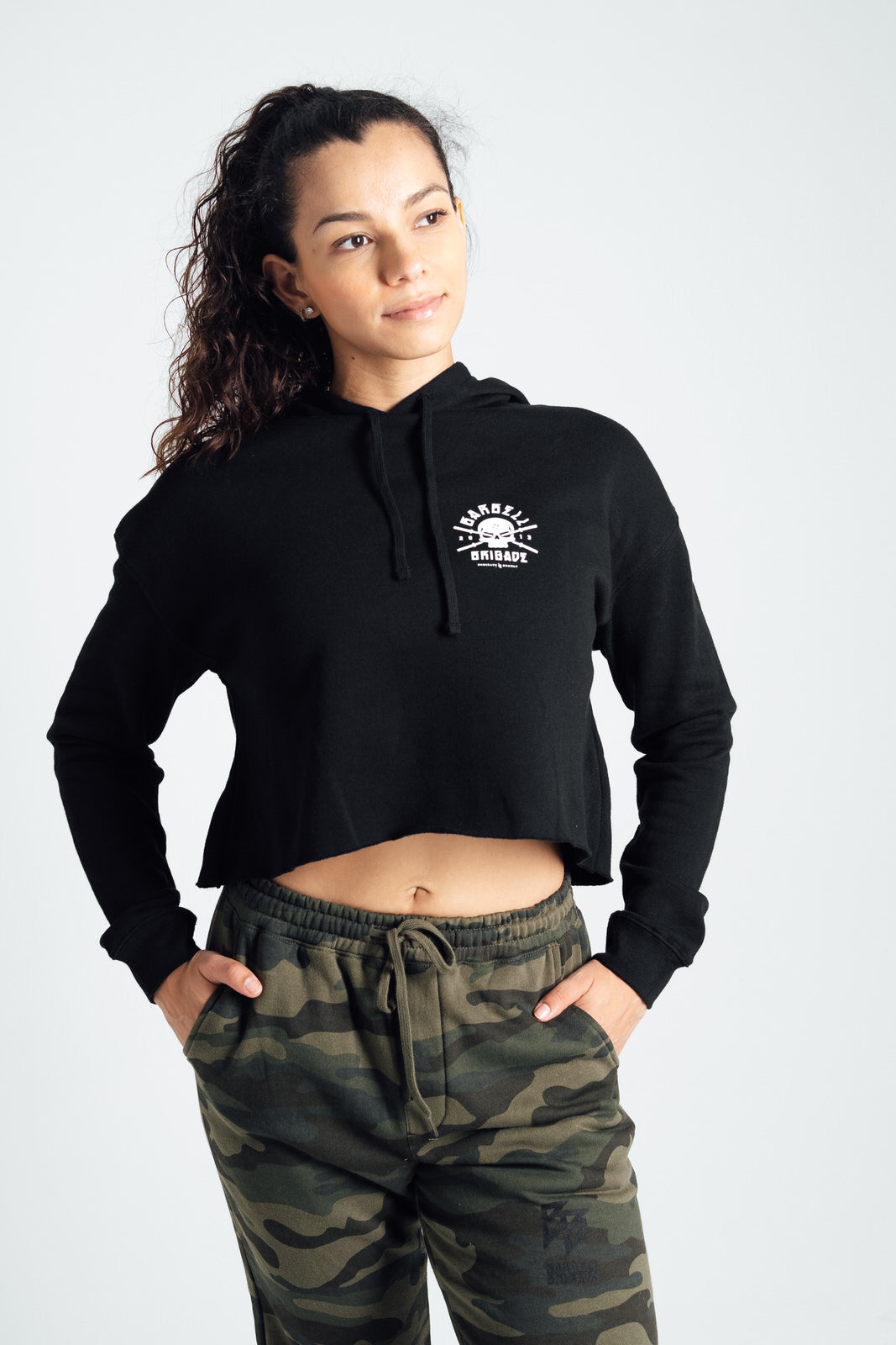 Rebirth - Women's Cropped Hoodie (Black)