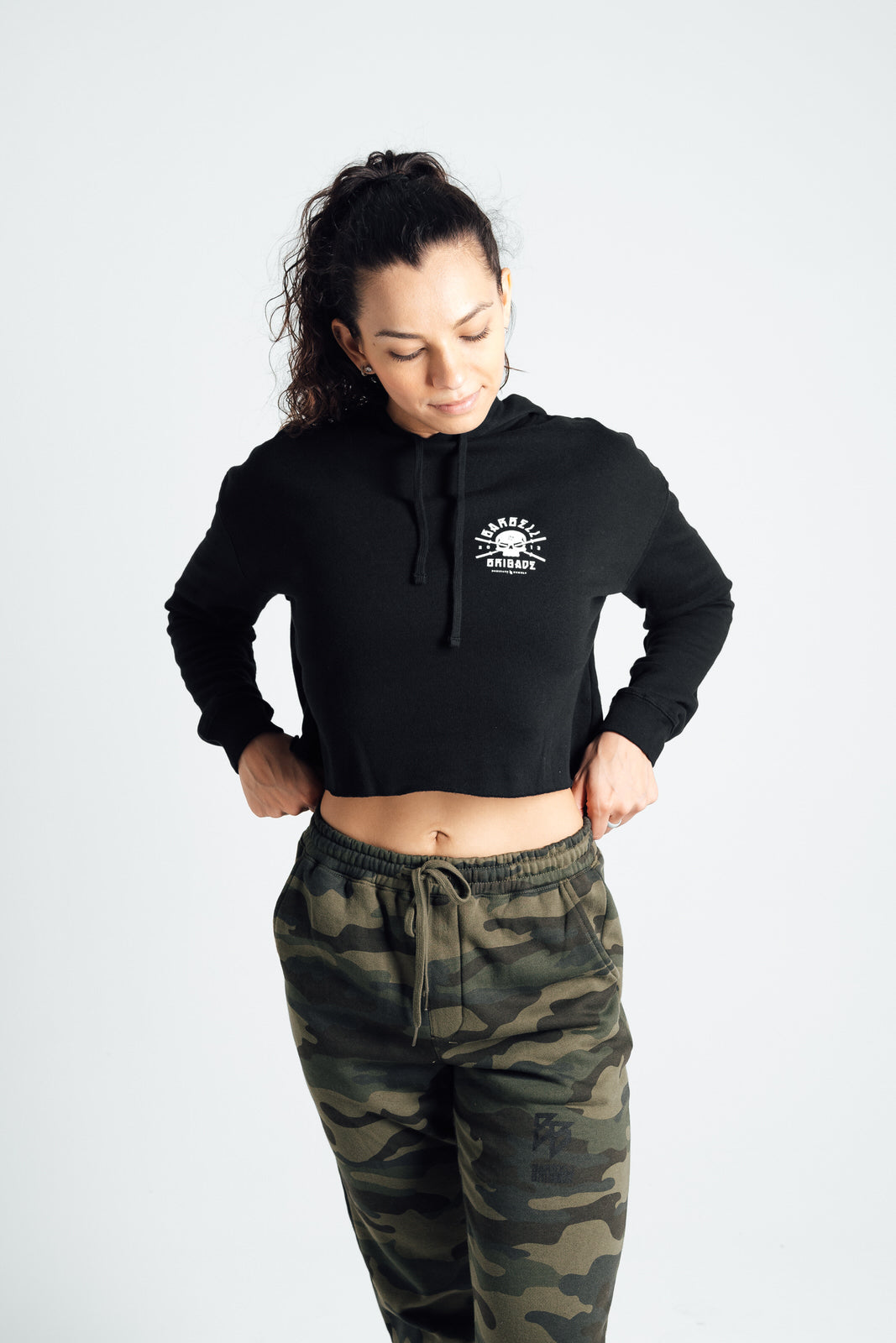 Rebirth - Women's Cropped Hoodie (Black)